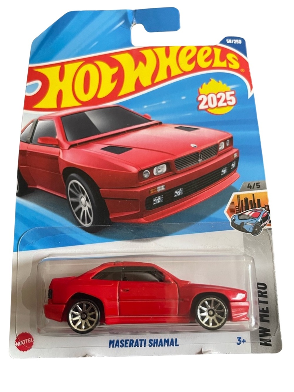 2025 Hot Wheels Maserati Shamal Red Die-Cast Car